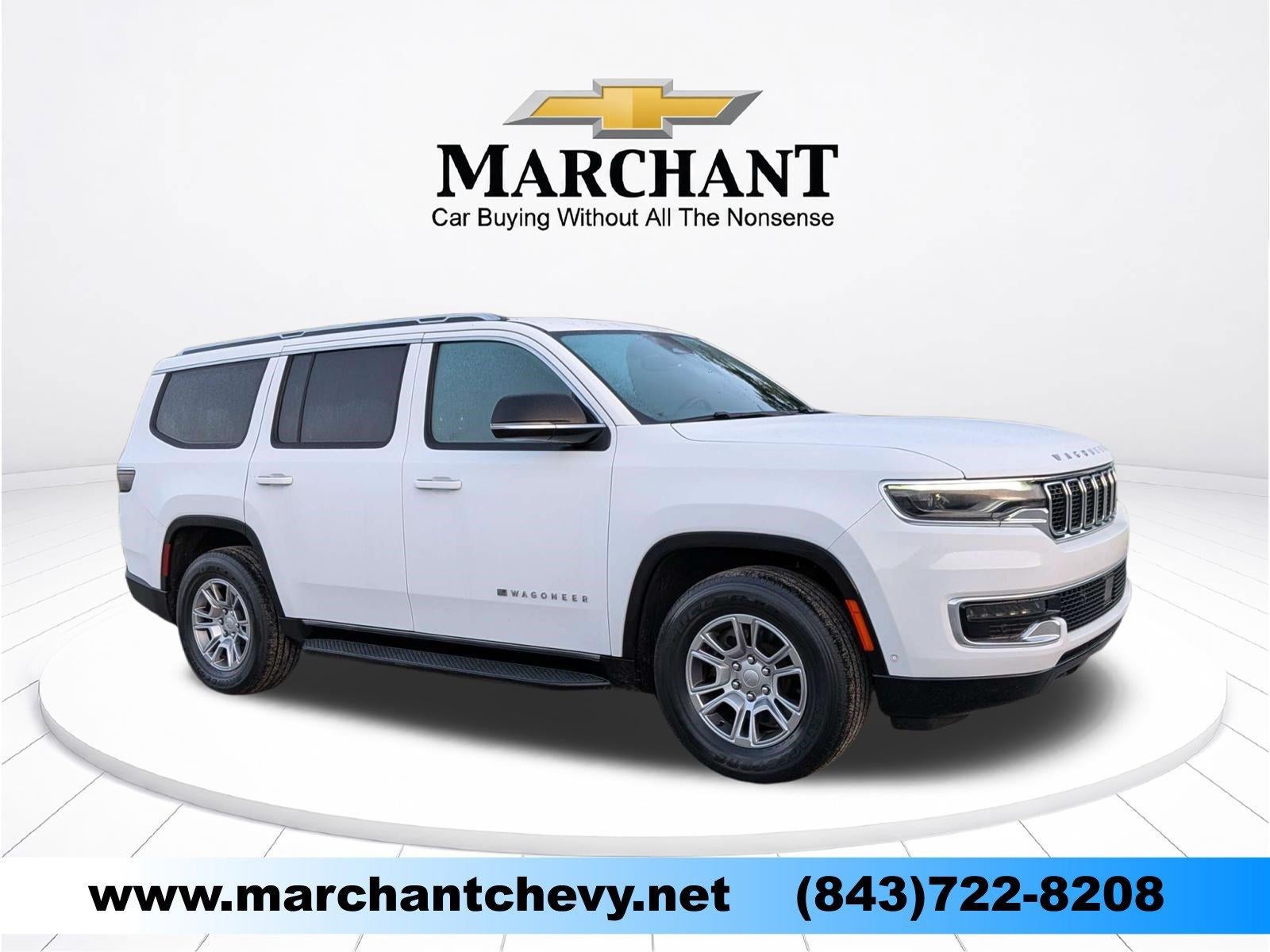 2023 Jeep Wagoneer 4x4 in Bright White Clea — front three-quarter view