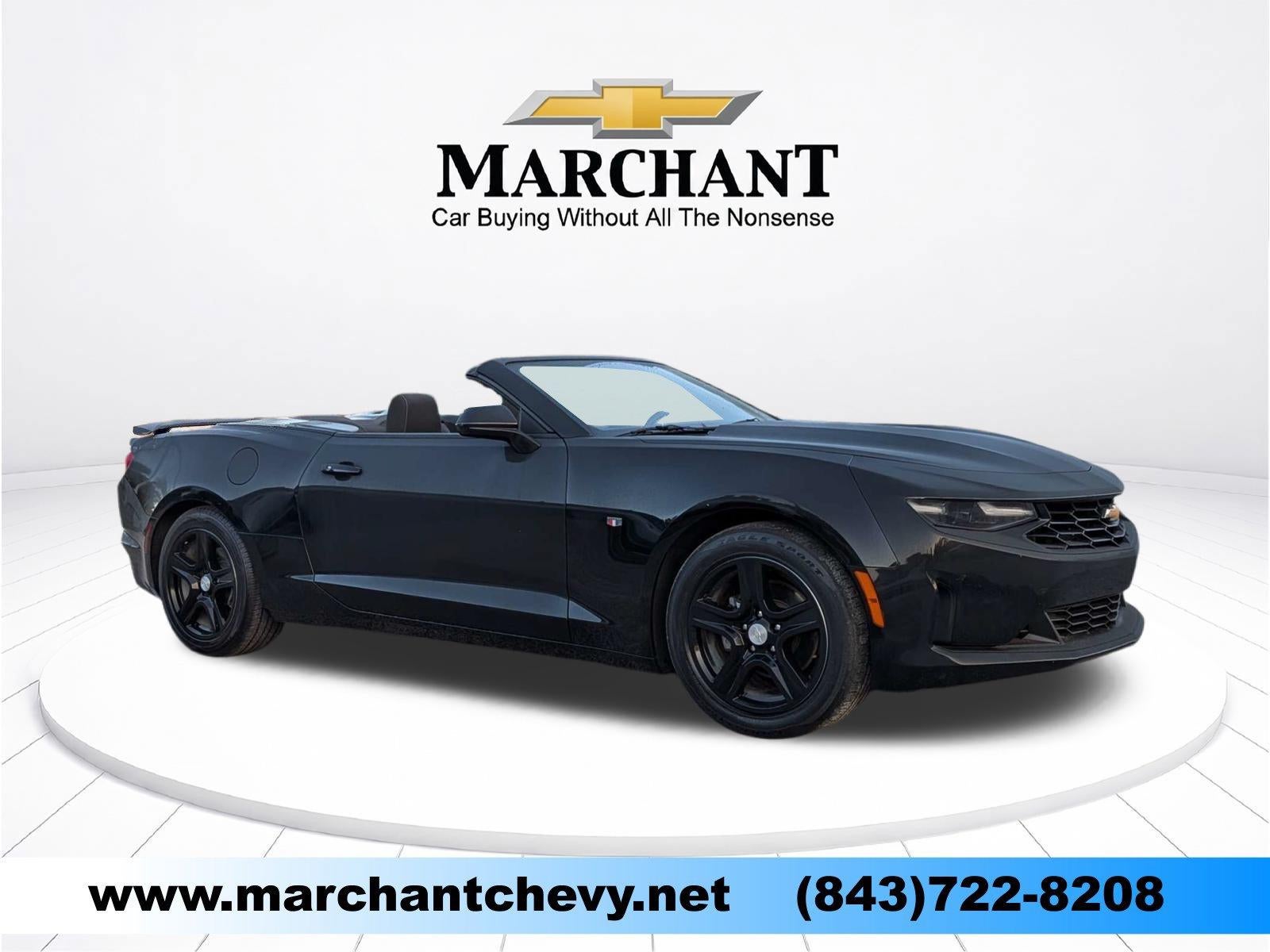 2023 Chevrolet Camaro 2dr Convertible 1LT in Black — front three-quarter view