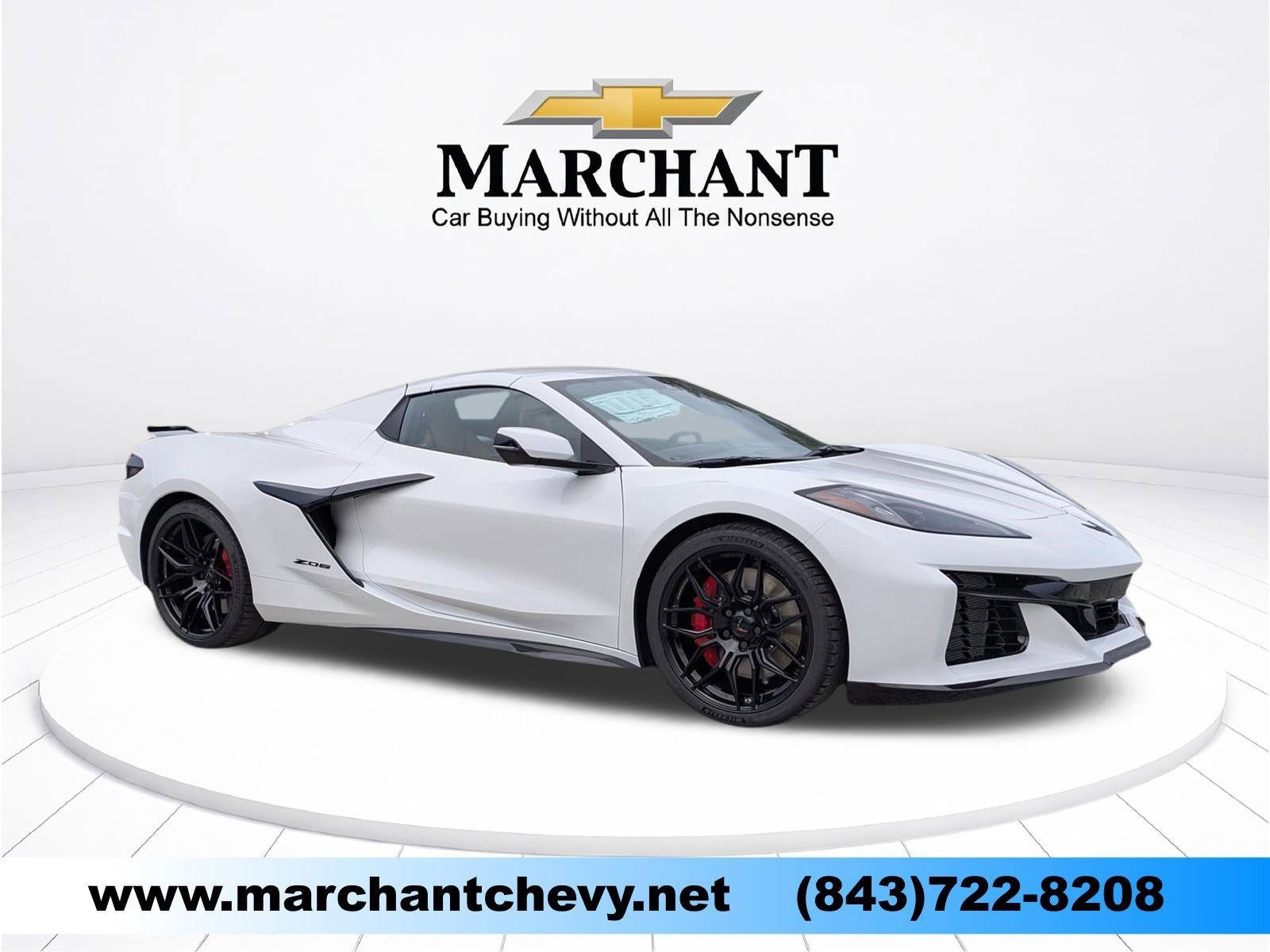 2026 Chevrolet Corvette Z06 2LZ in Arctic White — front three-quarter view