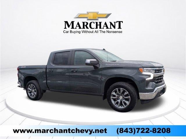 2026 Chevrolet Silverado 1500 LT in Cypress Gray — front three-quarter view