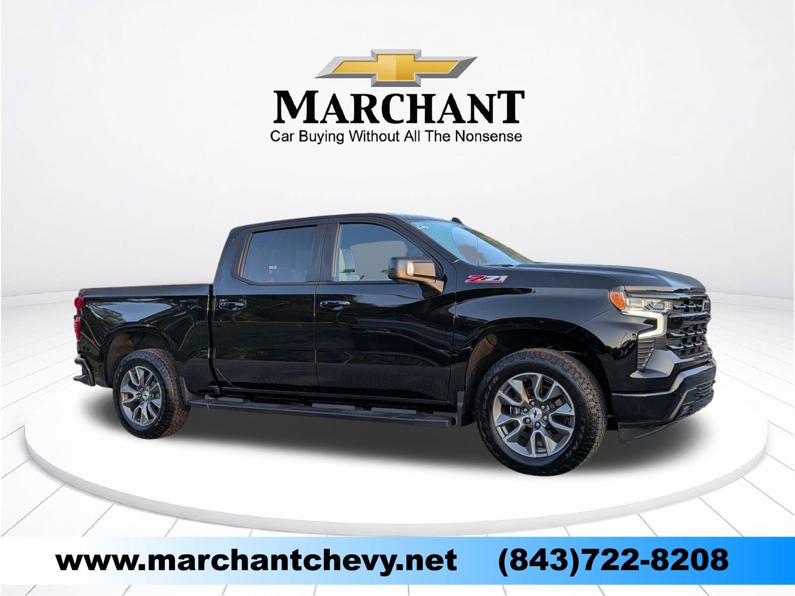 2026 Chevrolet Silverado 1500 RST in Black — front three-quarter view