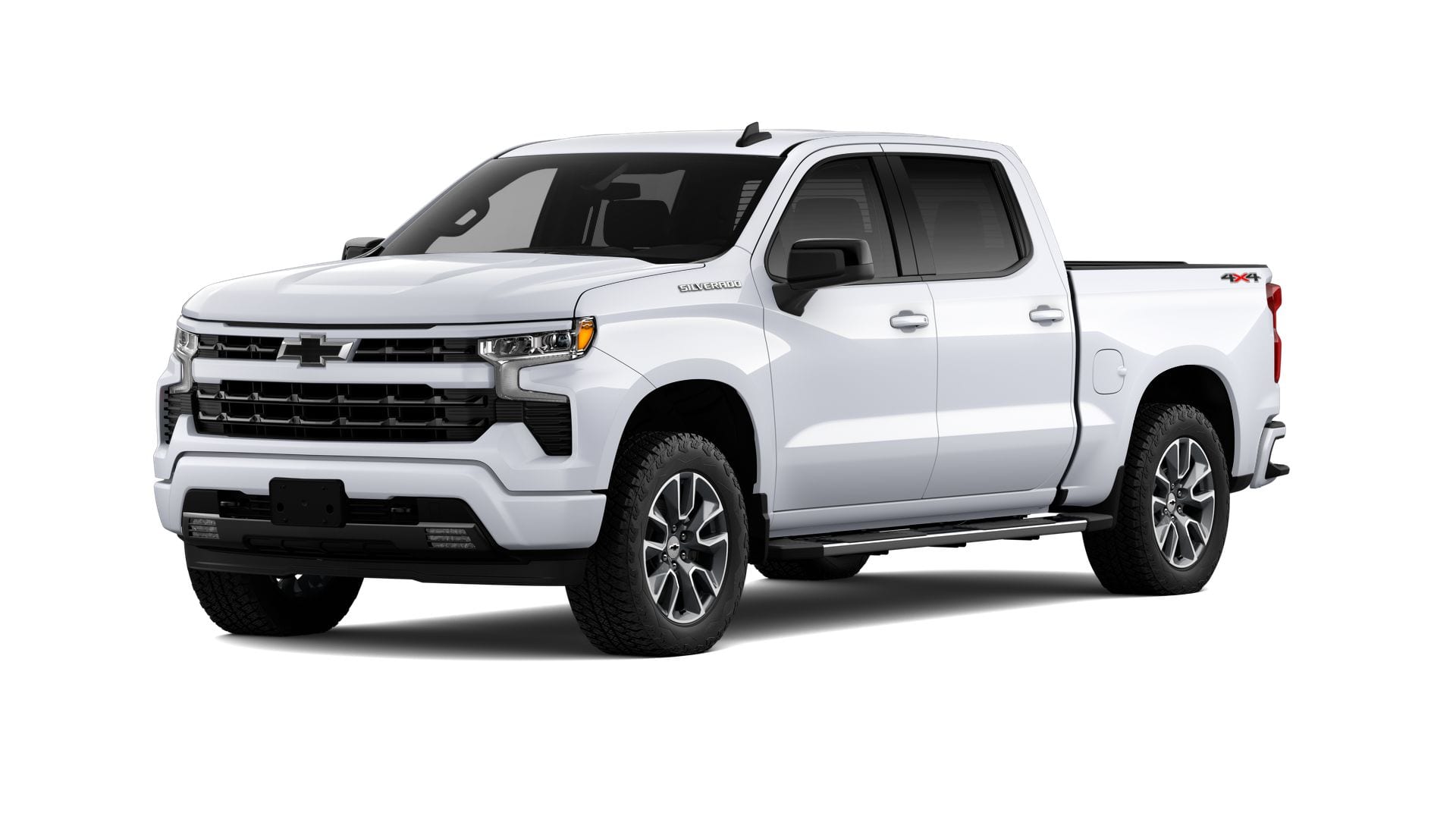 2026 Chevrolet Silverado 1500 RST in Summit White — front three-quarter view