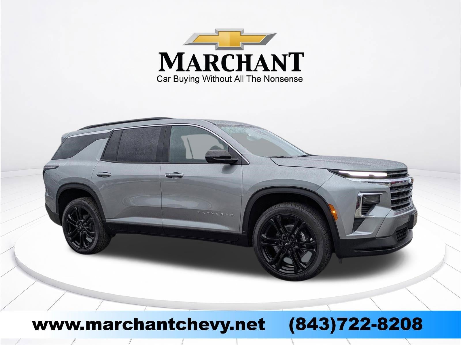 2026 Chevrolet Traverse LT in Sterling Gray Metallic — front three-quarter view