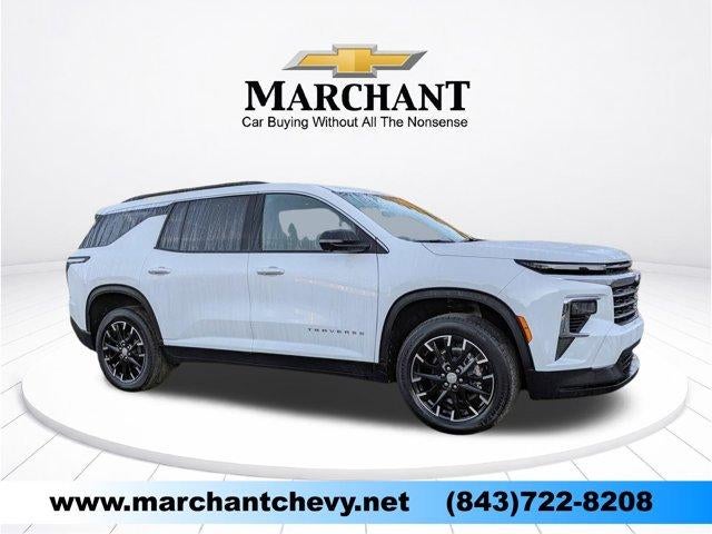 2026 Chevrolet Traverse LT in Polar White Tricoat — front three-quarter view
