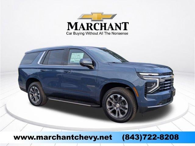 2026 Chevrolet Tahoe LT in Lakeshore Blue Metallic — front three-quarter view