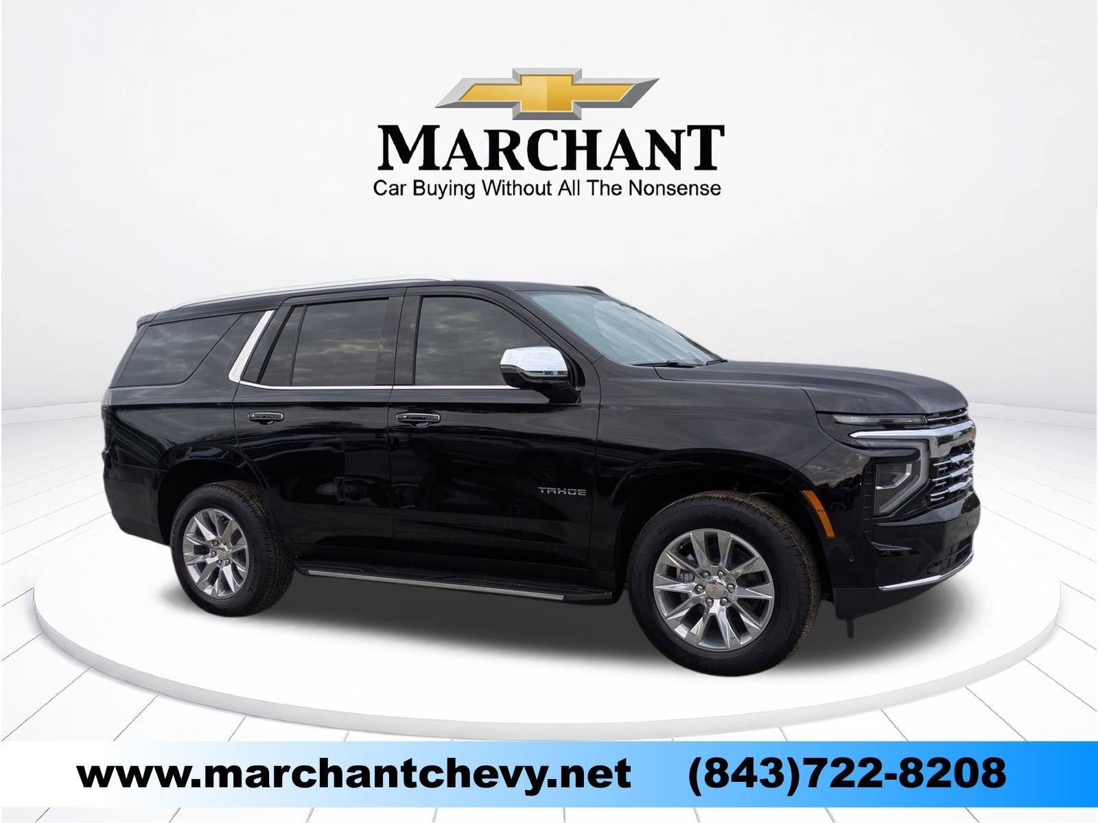 2026 Chevrolet Tahoe Premier in Black — front three-quarter view
