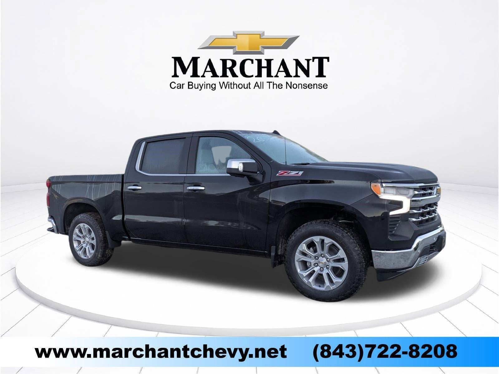 2026 Chevrolet Silverado 1500 LTZ in Black — front three-quarter view