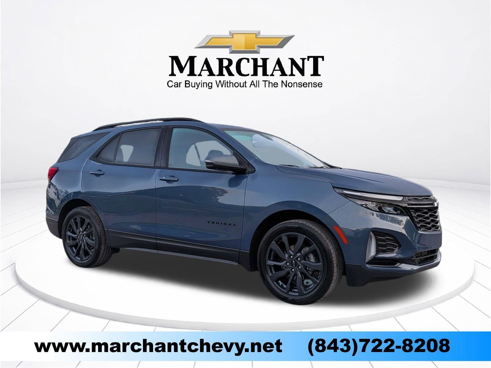 2024 Chevrolet Equinox FWD RS in Lakeshore Blue Metallic — front three-quarter view
