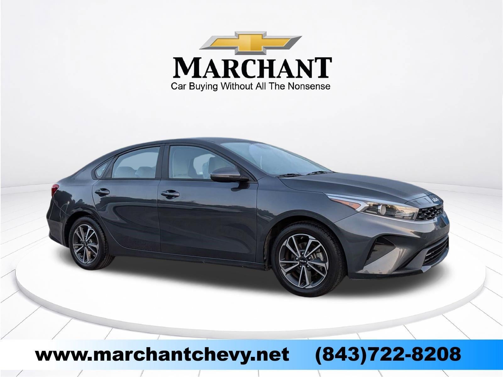 2023 Kia Forte LXS IVT in Gravity Gray — front three-quarter view