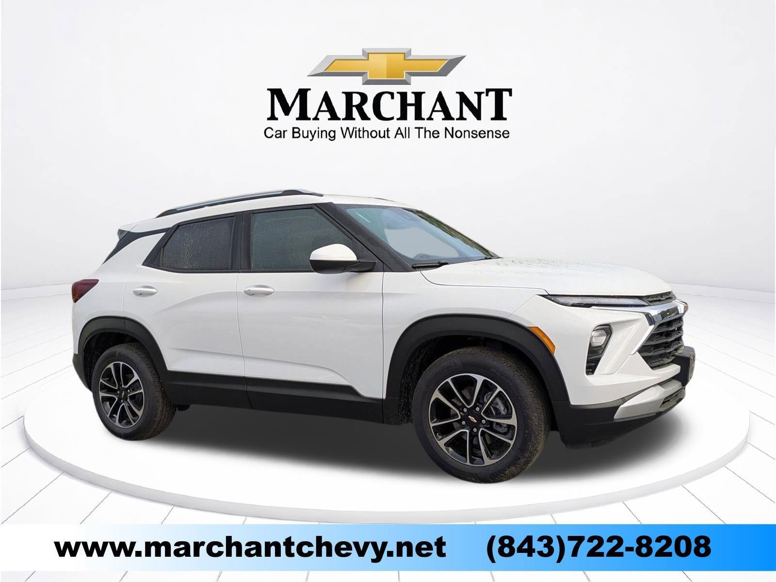 2026 Chevrolet Trailblazer LT in Summit White — front three-quarter view