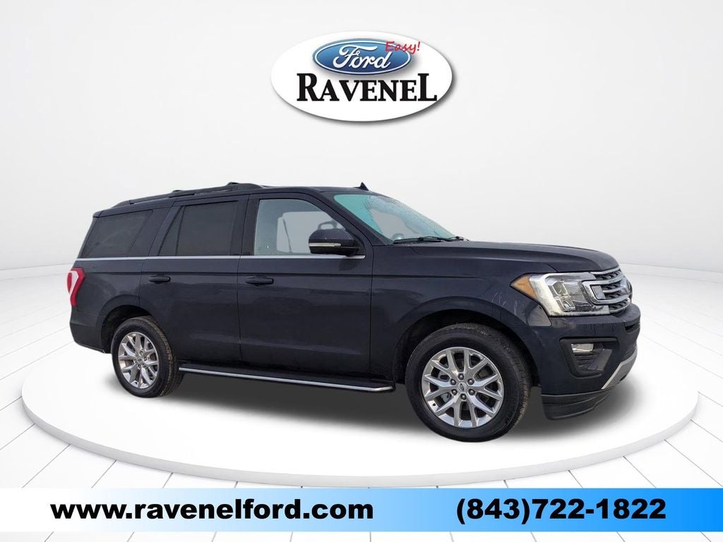 2021 Ford Expedition XLT XLT/202A in Antimatter Blue Metallic — front three-quarter view